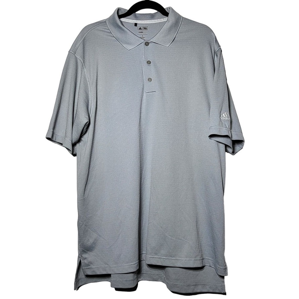 Adidas Mens Climalite Gray Collared Golf Shirt XL Active Athletic Sports